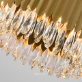 Postmodern luxury k9 crystal chandelier lighting gold chandeliers pendant lights for home decoration